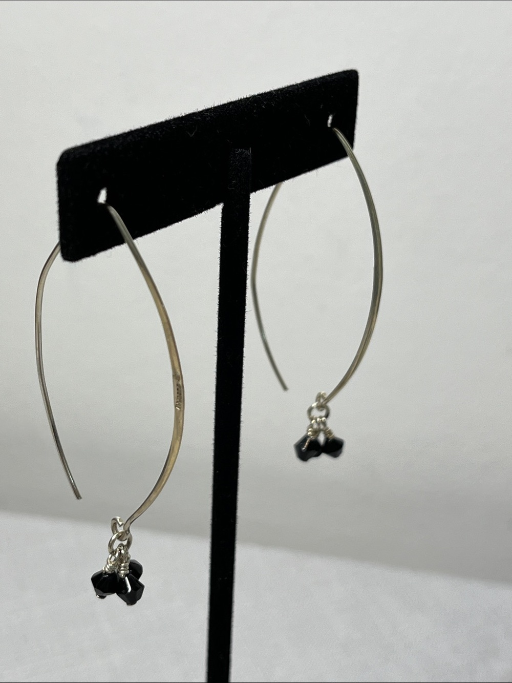 SILPADA "Social Gathering" sterling silver and black obsidian earrings